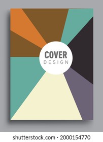Modern geometric abstract background covers. Colorful geometric background, set of A4 cover. Header design for flyer, book, info banner frame, title sheet. Modern design.