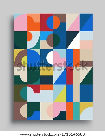 Modern geometric abstract background covers. colorful pattern geometric shapes composition, vector illustration.