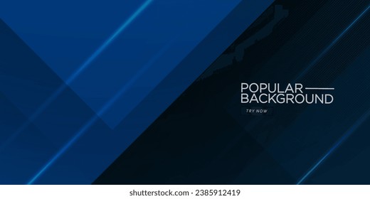 Modern geometric abstract background with dark blue background design. Line and light pattern. Vector Eps10