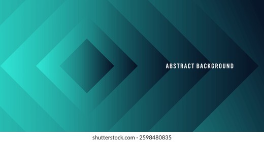 Modern geometric abstract background with a dark green gradient and futuristic diamond shapes, perfect for design