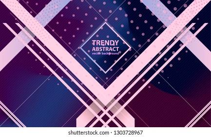 Modern geometric abstract background hipster bright blue banner with a trend gradient stripes textured