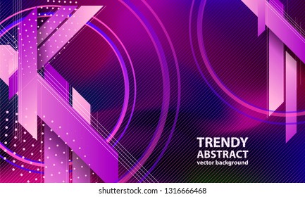 Modern geometric abstract background hipster bright blue banner with a trend gradient stripes textured business template for a bright color pearle