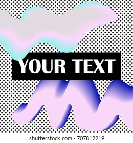 Modern geometric abstract background in memphis style. Vector templates for banners, flyers, covers, presentations and vintage design. Poster for events. 