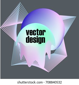 Modern geometric abstract background in memphis style. Vector templates for banners, flyers, covers, presentations and vintage design. Poster for events. 