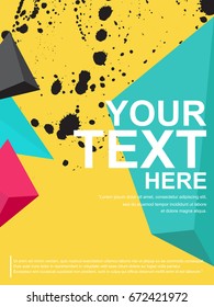 Modern geometric abstract background . Promotion template design usable for print , web , banner , flyer and poster material
