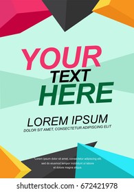 Modern geometric abstract background . Promotion template design usable for print , web , banner , flyer and poster material