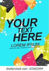 Modern geometric abstract background . Promotion template design usable for print , web , banner , flyer and poster material
