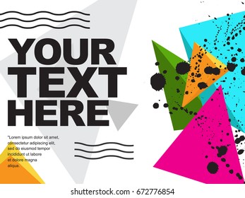 Modern geometric abstract background . Promotion template design usable for print , web , banner  and poster material