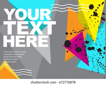 Modern geometric abstract background . Promotion template design usable for print , web , banner  and poster material