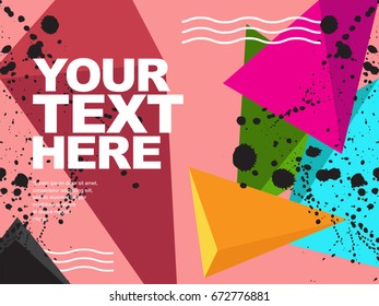 Modern geometric abstract background . Promotion template design usable for print , web , banner  and poster material