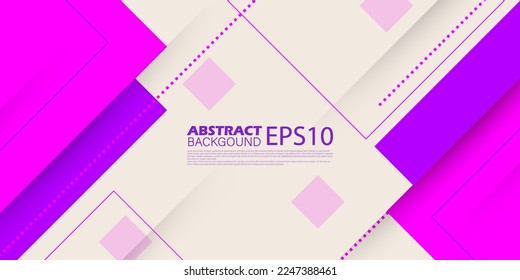 modern geometric abstract background with purple and pink color on white background. shadow combination diagonal background. Eps10 vector