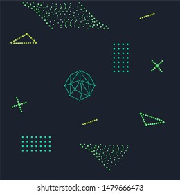 Modern Geometric Abstract Background Suitable for Wallpapers, Fabric and Website Backgrounds. Pattern in bright colors. Vector illustration
