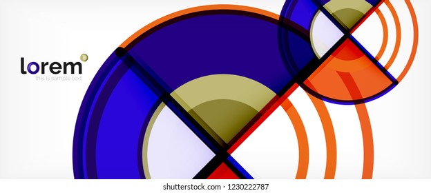 Modern geometric abstract background. Trendy abstract layout template for business or technology presentation, internet poster or web brochure cover, wallpaper. Vector illustration