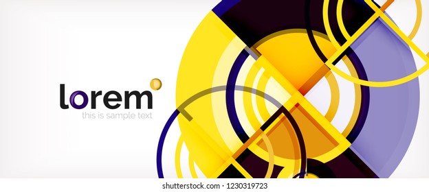Modern geometric abstract background. Trendy abstract layout template for business or technology presentation, internet poster or web brochure cover, wallpaper. Vector illustration