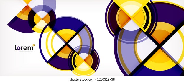 Modern geometric abstract background. Trendy abstract layout template for business or technology presentation, internet poster or web brochure cover, wallpaper. Vector illustration