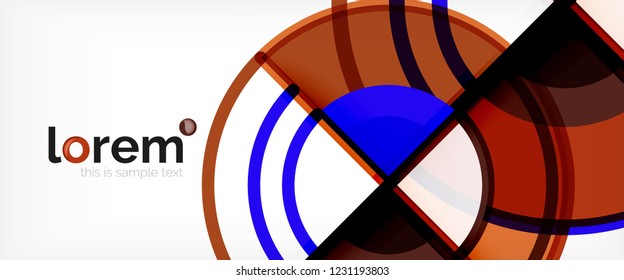 Modern geometric abstract background. Trendy abstract layout template for business or technology presentation, internet poster or web brochure cover, wallpaper. Vector illustration