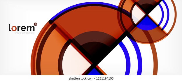 Modern geometric abstract background. Trendy abstract layout template for business or technology presentation, internet poster or web brochure cover, wallpaper. Vector illustration