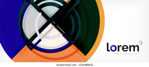 Fondo abstracto geométrico moderno. Plantilla de diseño abstracto a la moda para presentación de negocios o tecnología, portada de póster de internet o de folletos web, fondo de pantalla. Ilustración del vector