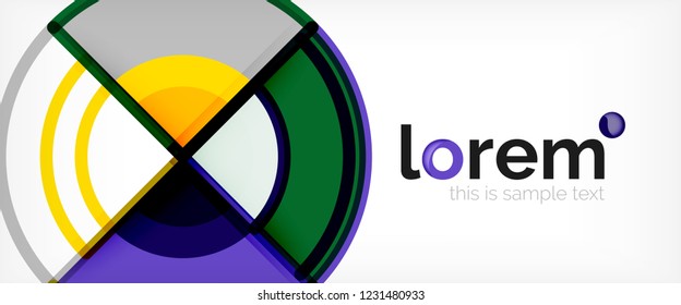 Modern geometric abstract background. Trendy abstract layout template for business or technology presentation, internet poster or web brochure cover, wallpaper. Vector illustration