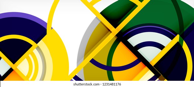 Moderner, geometrischer abstrakter Hintergrund. Trendy abstrakte Layout-Vorlage für Geschäfts- oder Technologiepräsentationen, Internet-Poster oder Web-Broschüren-Cover, Bildschirmhintergrund. Vektorgrafik