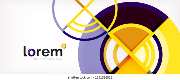 Modern geometric abstract background. Trendy abstract layout template for business or technology presentation, internet poster or web brochure cover, wallpaper. Vector illustration