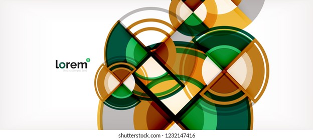 Fondo abstracto geométrico moderno. Plantilla de diseño abstracto a la moda para presentación de negocios o tecnología, portada de póster de internet o de folletos web, fondo de pantalla. Ilustración del vector