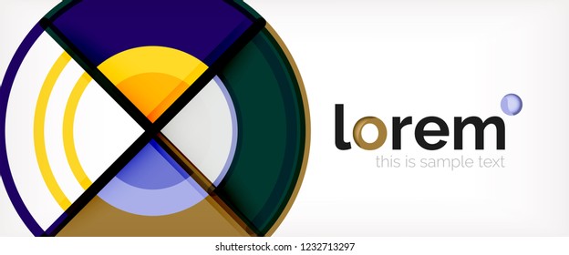 Modern geometric abstract background. Trendy abstract layout template for business or technology presentation, internet poster or web brochure cover, wallpaper. Vector illustration