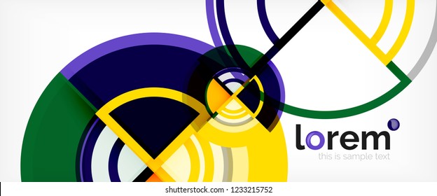 Fondo abstracto geométrico moderno. Plantilla de diseño abstracto a la moda para presentación de negocios o tecnología, portada de póster de internet o de folletos web, fondo de pantalla. Ilustración del vector