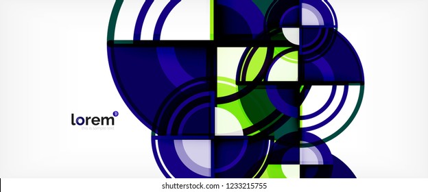 Modern geometric abstract background. Trendy abstract layout template for business or technology presentation, internet poster or web brochure cover, wallpaper. Vector illustration
