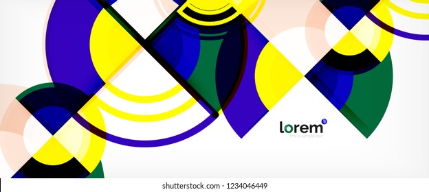 Modern geometric abstract background. Trendy abstract layout template for business or technology presentation, internet poster or web brochure cover, wallpaper. Vector illustration