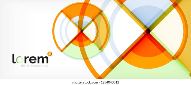 Modern geometric abstract background. Trendy abstract layout template for business or technology presentation, internet poster or web brochure cover, wallpaper. Vector illustration