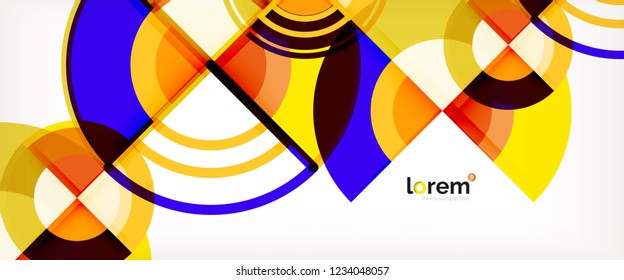 Fondo abstracto geométrico moderno. Plantilla de diseño abstracto a la moda para presentación de negocios o tecnología, portada de póster de internet o de folletos web, fondo de pantalla. Ilustración del vector