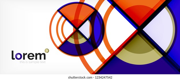 Modern geometric abstract background. Trendy abstract layout template for business or technology presentation, internet poster or web brochure cover, wallpaper. Vector illustration