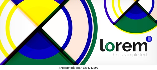 Modern geometric abstract background. Trendy abstract layout template for business or technology presentation, internet poster or web brochure cover, wallpaper. Vector illustration