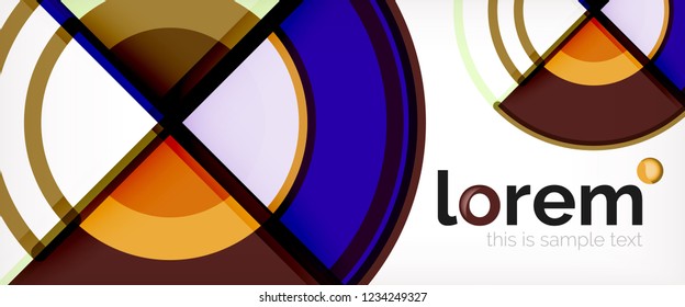 Modern geometric abstract background. Trendy abstract layout template for business or technology presentation, internet poster or web brochure cover, wallpaper. Vector illustration