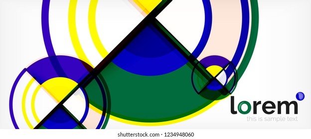 Modern geometric abstract background. Trendy abstract layout template for business or technology presentation, internet poster or web brochure cover, wallpaper. Vector illustration