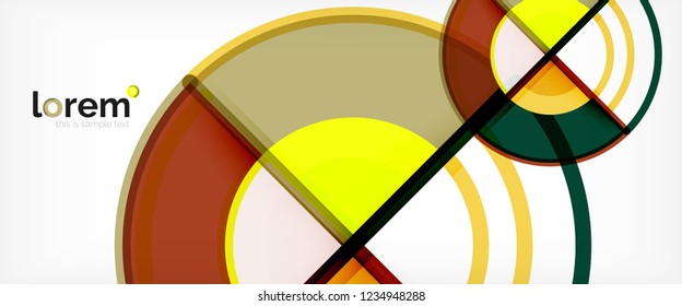 Modern geometric abstract background. Trendy abstract layout template for business or technology presentation, internet poster or web brochure cover, wallpaper. Vector illustration