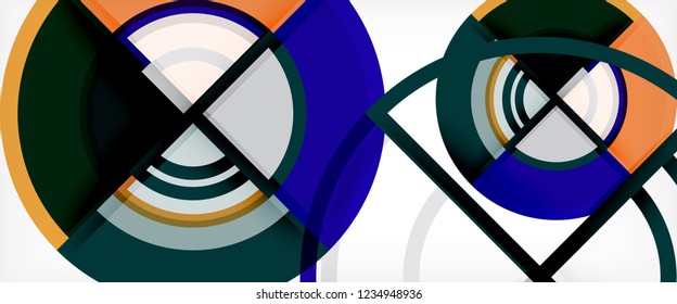Modern geometric abstract background. Trendy abstract layout template for business or technology presentation, internet poster or web brochure cover, wallpaper. Vector illustration