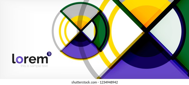 Modern geometric abstract background. Trendy abstract layout template for business or technology presentation, internet poster or web brochure cover, wallpaper. Vector illustration