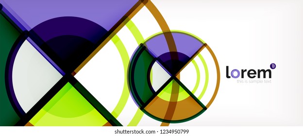Modern geometric abstract background. Trendy abstract layout template for business or technology presentation, internet poster or web brochure cover, wallpaper. Vector illustration