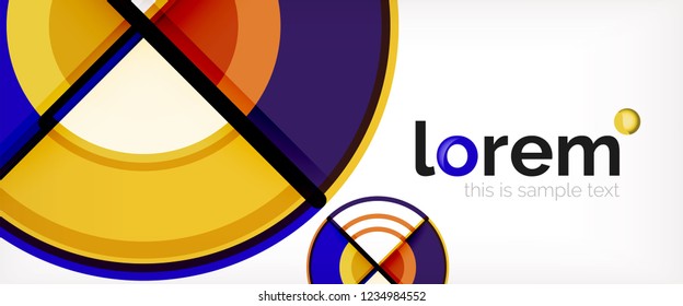 Modern geometric abstract background. Trendy abstract layout template for business or technology presentation, internet poster or web brochure cover, wallpaper. Vector illustration