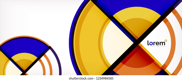 Modern geometric abstract background. Trendy abstract layout template for business or technology presentation, internet poster or web brochure cover, wallpaper. Vector illustration