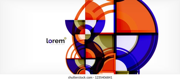 Modern geometric abstract background. Trendy abstract layout template for business or technology presentation, internet poster or web brochure cover, wallpaper. Vector illustration