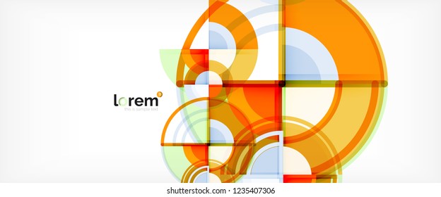 Modern geometric abstract background. Trendy abstract layout template for business or technology presentation, internet poster or web brochure cover, wallpaper. Vector illustration