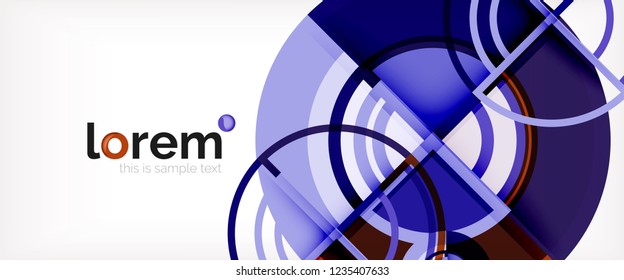 Modern geometric abstract background. Trendy abstract layout template for business or technology presentation, internet poster or web brochure cover, wallpaper. Vector illustration