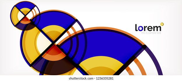 Modern geometric abstract background. Trendy abstract layout template for business or technology presentation, internet poster or web brochure cover, wallpaper. Vector illustration