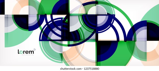 Modern geometric abstract background. Trendy abstract layout template for business or technology presentation, internet poster or web brochure cover, wallpaper. Vector illustration