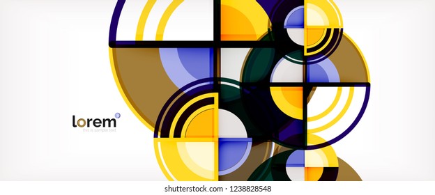 Modern geometric abstract background. Trendy abstract layout template for business or technology presentation, internet poster or web brochure cover, wallpaper. Vector illustration