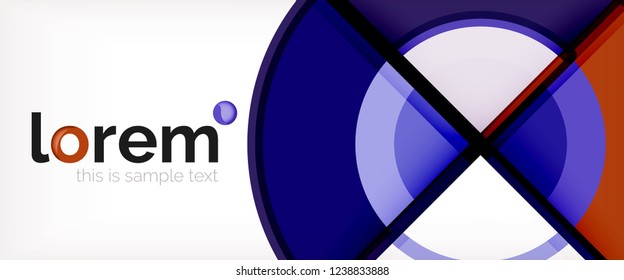 Modern geometric abstract background. Trendy abstract layout template for business or technology presentation, internet poster or web brochure cover, wallpaper. Vector illustration
