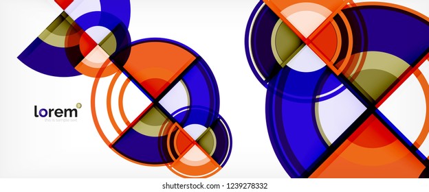 Fondo abstracto geométrico moderno. Plantilla de diseño abstracto a la moda para presentación de negocios o tecnología, portada de póster de internet o de folletos web, fondo de pantalla. Ilustración del vector